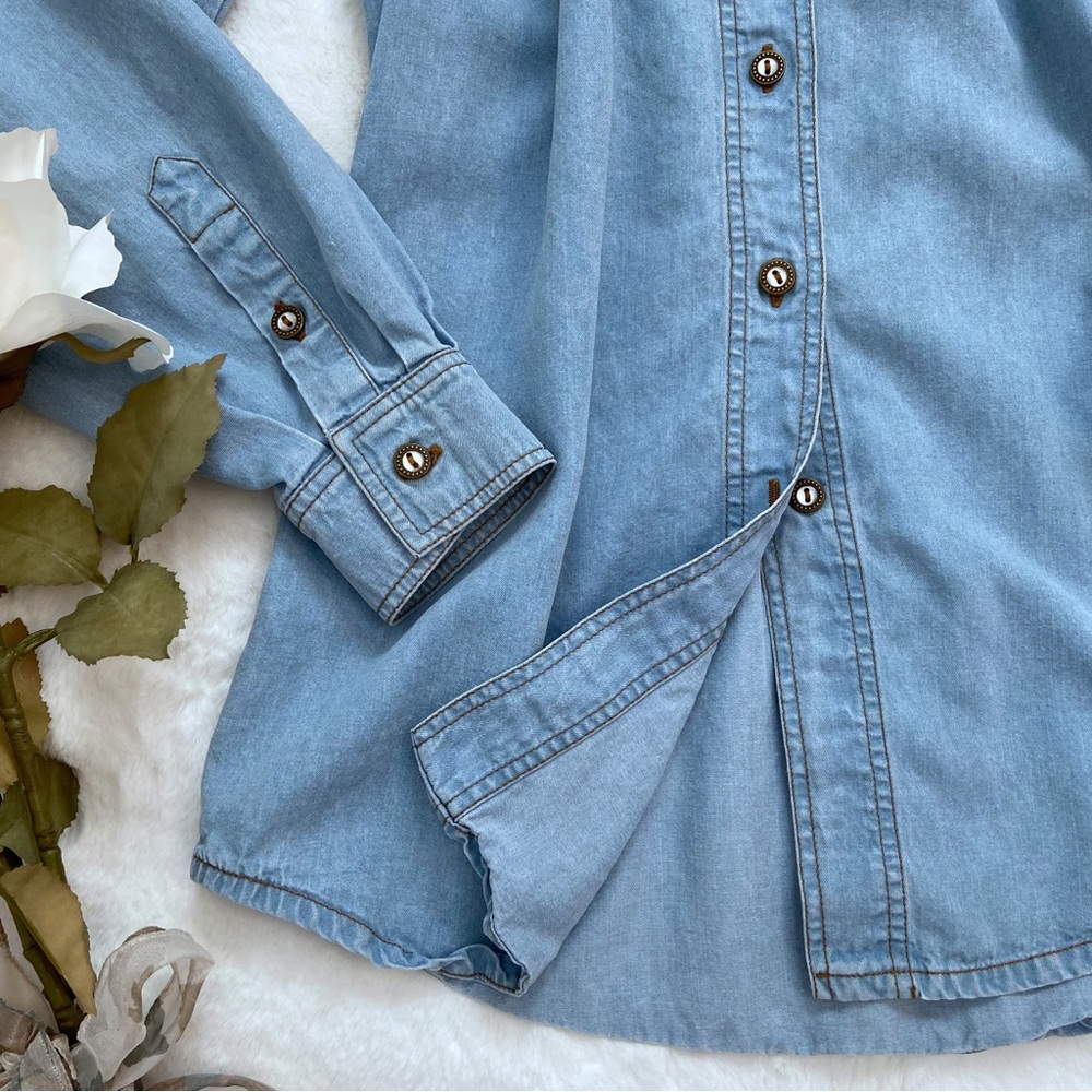 The TERRITORY AHEAD Blue Button Down Casual Shirt - Picture 3 of 12